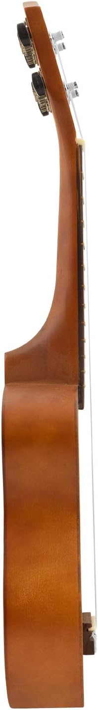 World Rhythm Sopran-Ukulele für Anfänger, natürliches Finish, mit Gigbag, Ersatz-Ukulele-Saiten und