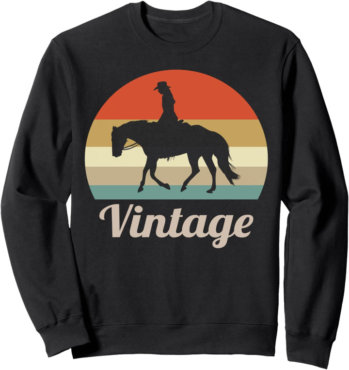 Westernreiten Westernreiterin Reiterin Retro Vintage Style Sweatshirt