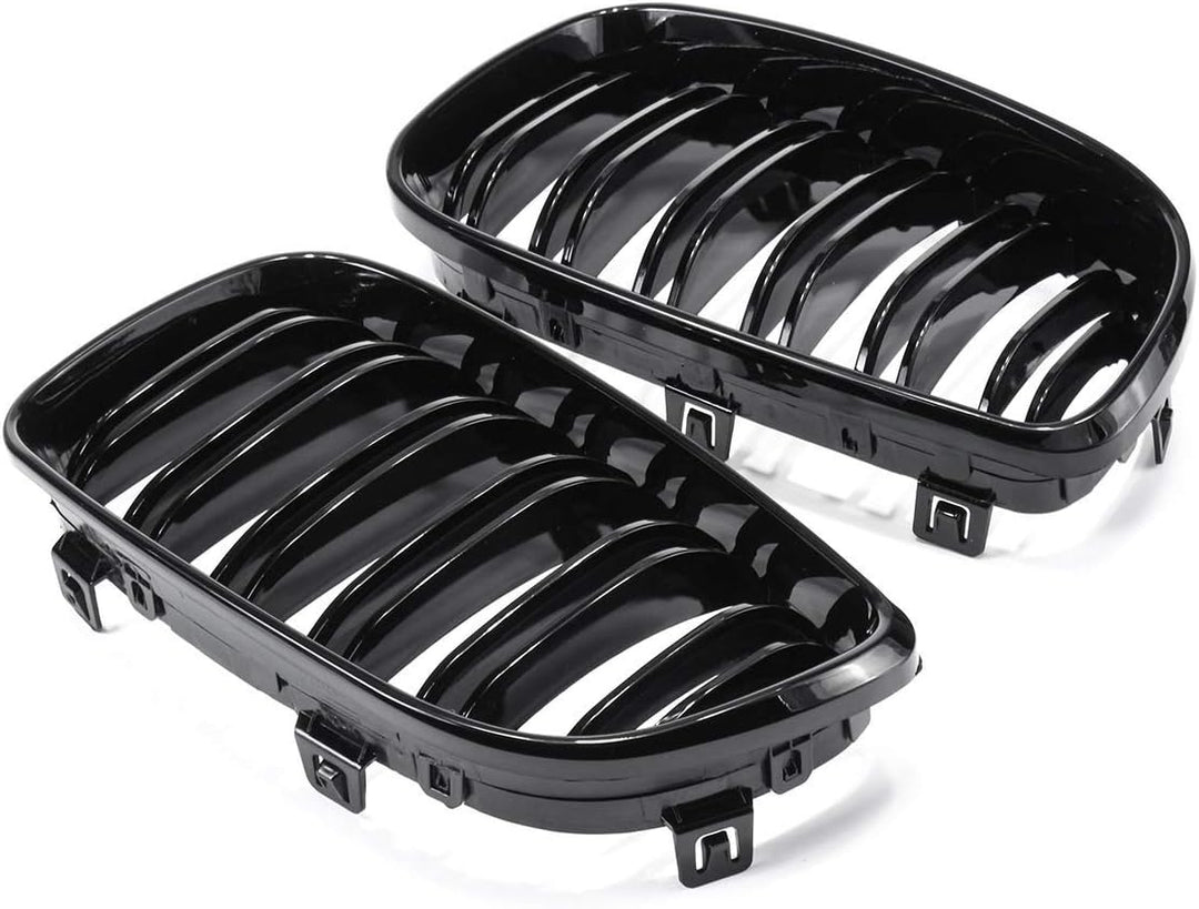 Kühlergrill für E81, E82, E87, E88, LCI 2008-2011, Schwarz, glänzend, 2 Stück