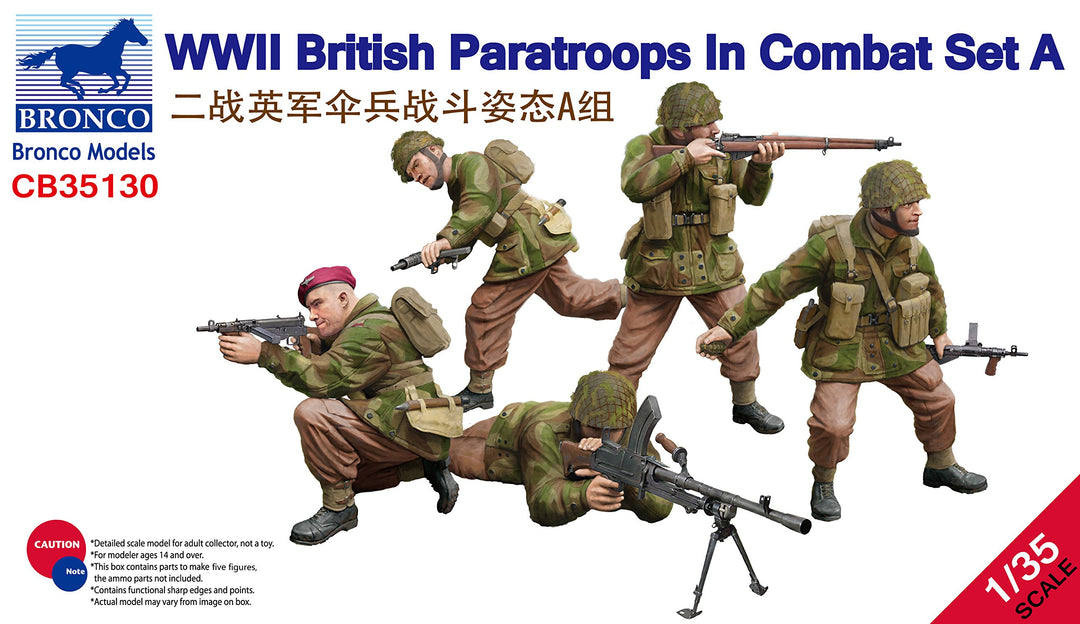 Unbekannt Bronco Models CB35130 - Modellbausatz WWII British Paratroops in Combat Set A