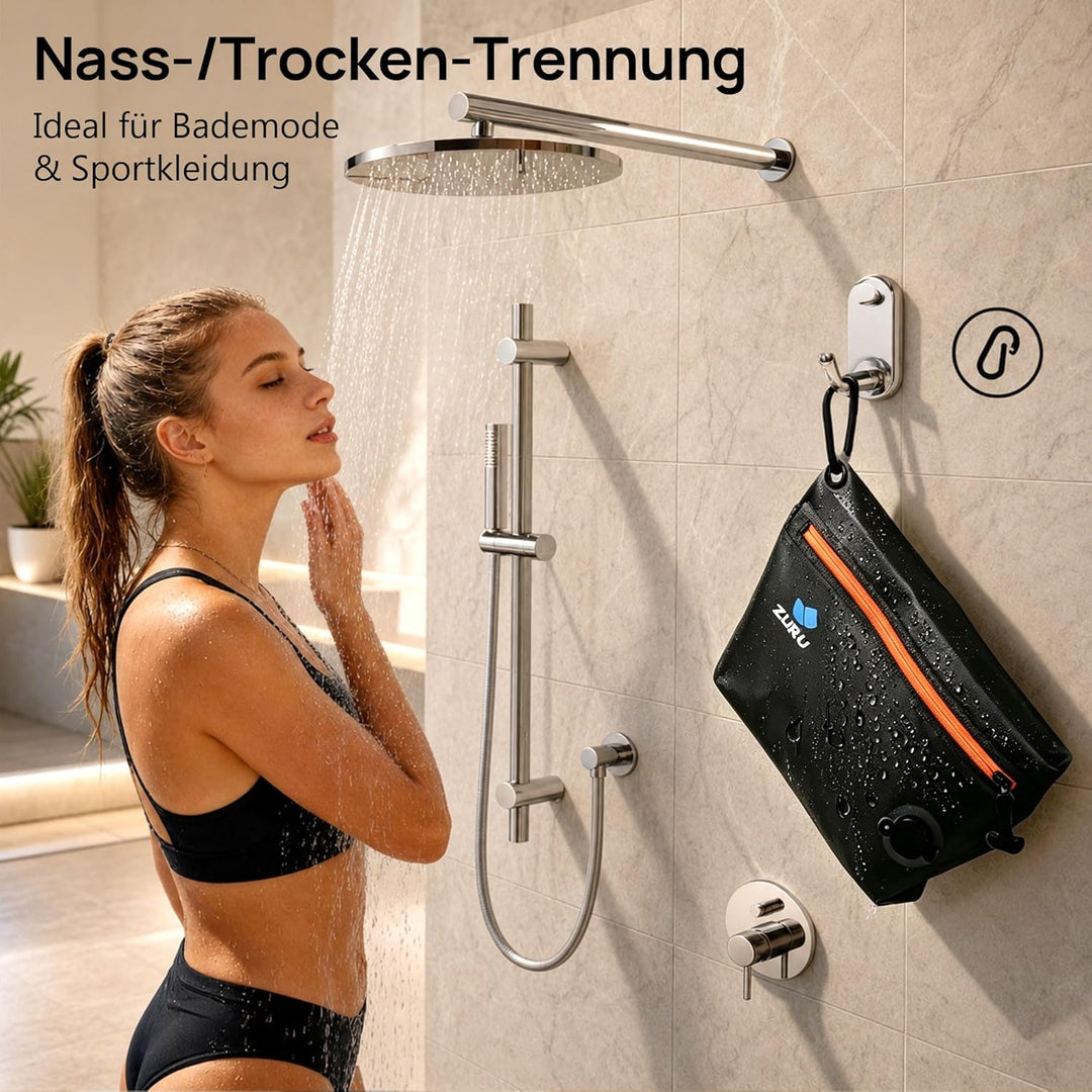 Zurligi Reise-Vakuumbeutel mit Pumpe, 3er-Set, IPX8 wasserdichte & robuste TPU Vakuum-Kompressionsbe
