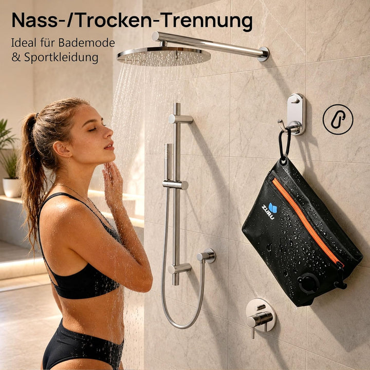 Zurligi Reise-Vakuumbeutel mit Pumpe, 3er-Set, IPX8 wasserdichte & robuste TPU Vakuum-Kompressionsbe