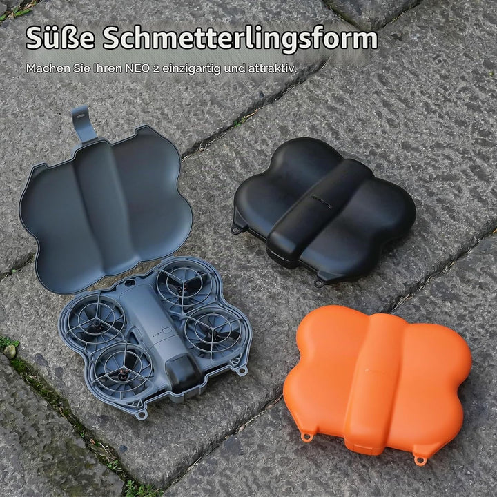 ZJRXM Neo 2 Tasche, Tragbar Hartschalen Schutz Case für DJI Neo 2 Drohne, Entzückend Schmetterlinge
