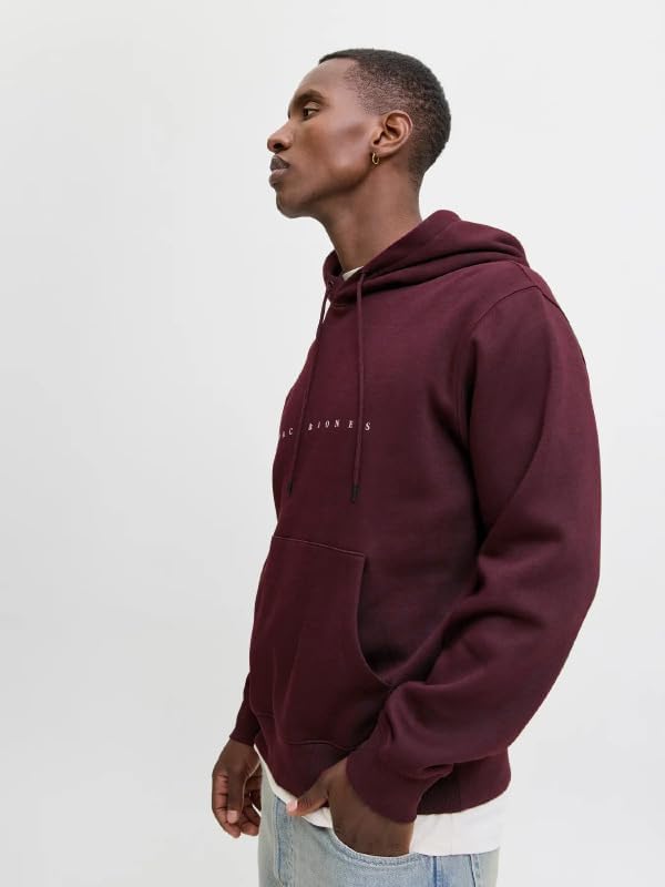 JACK &amp; JONES Herren Hoodie Kapuzenpullover JJESTAR JJ Sweat Hood - Relaxed Fit XS Port Royale, XS Po