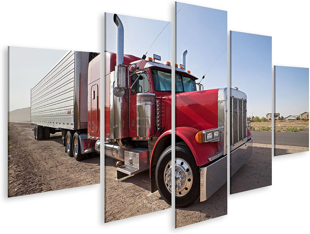 islandburner Bild auf Leinwand Us Semi Truck Grosser Lkw Kinderzimmer Bilder Wandbilder Poster Leinw