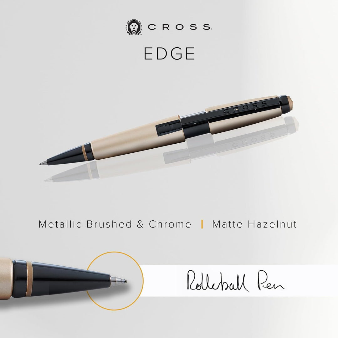 Cross Edge Rollerball (Strichstärke M, Schreibfarbe: schwarz, nachfüllbar, inkl. Premium Geschenkbox