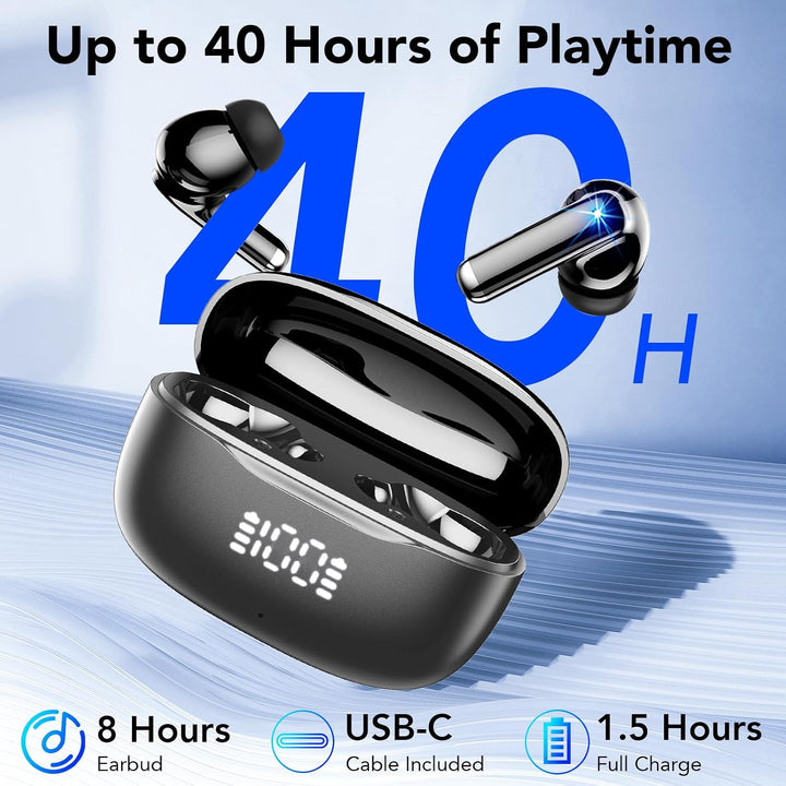 Bluetooth Kopfhörer, In Ear Kopfhörer Kabellos Bluetooth 5.4, Tiefer Bass | 4 ENC Noise Cancelling M