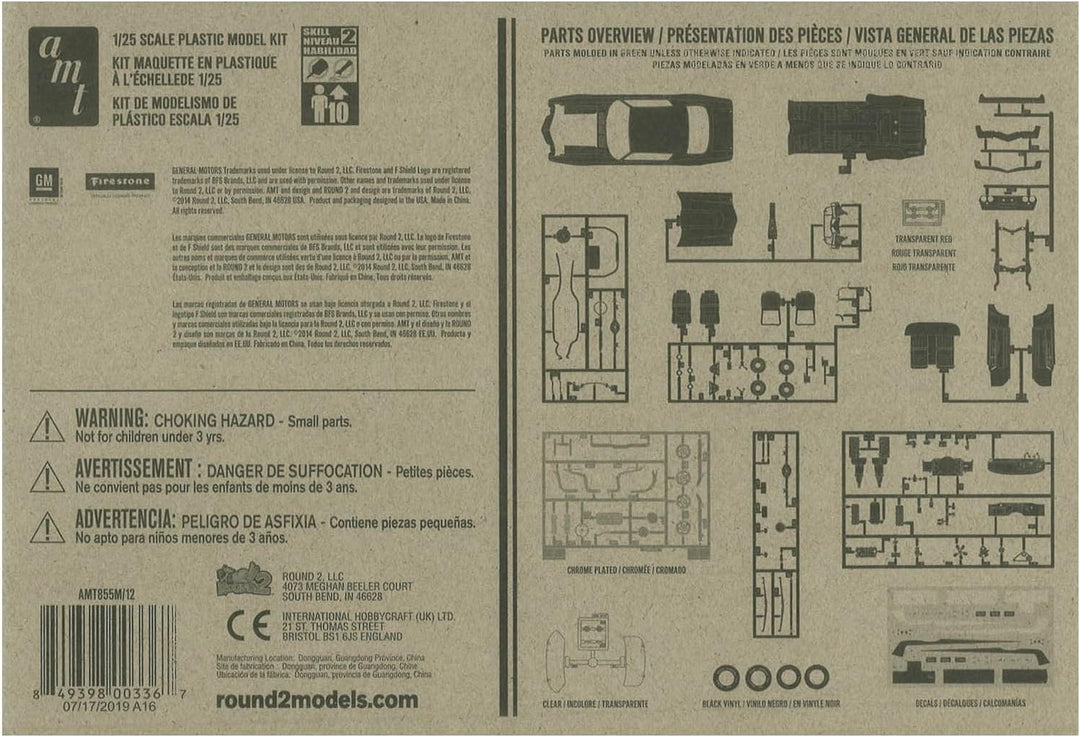 Round2 AMT855/12-1/25 1970er Chevy Camaro Fahrzeuge, grün