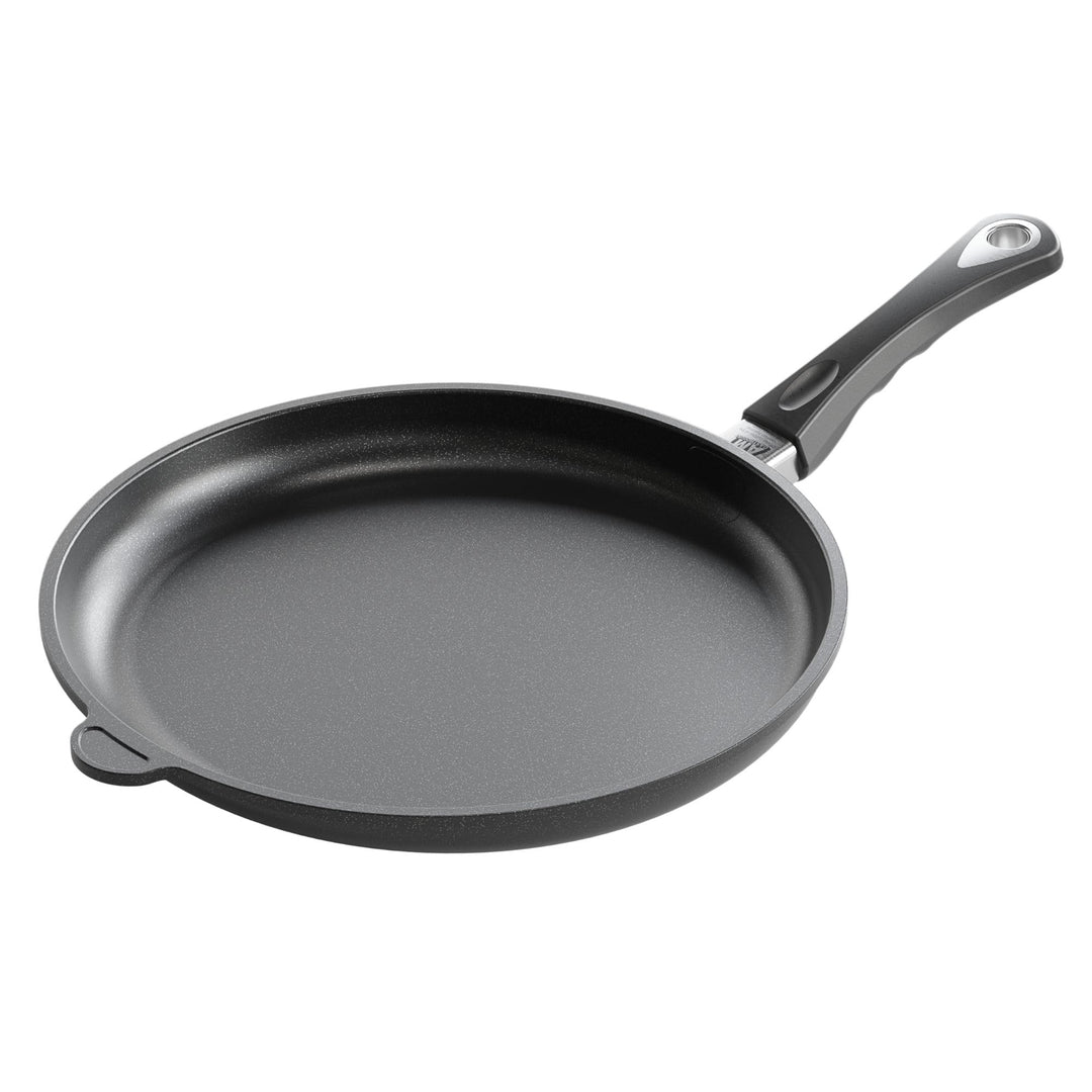 AMT Gastroguss Bratpfanne 32 cm Ø Schwenkpfanne 4 cm hoch, fester Stiel, nicht induktionsgeeignet, L