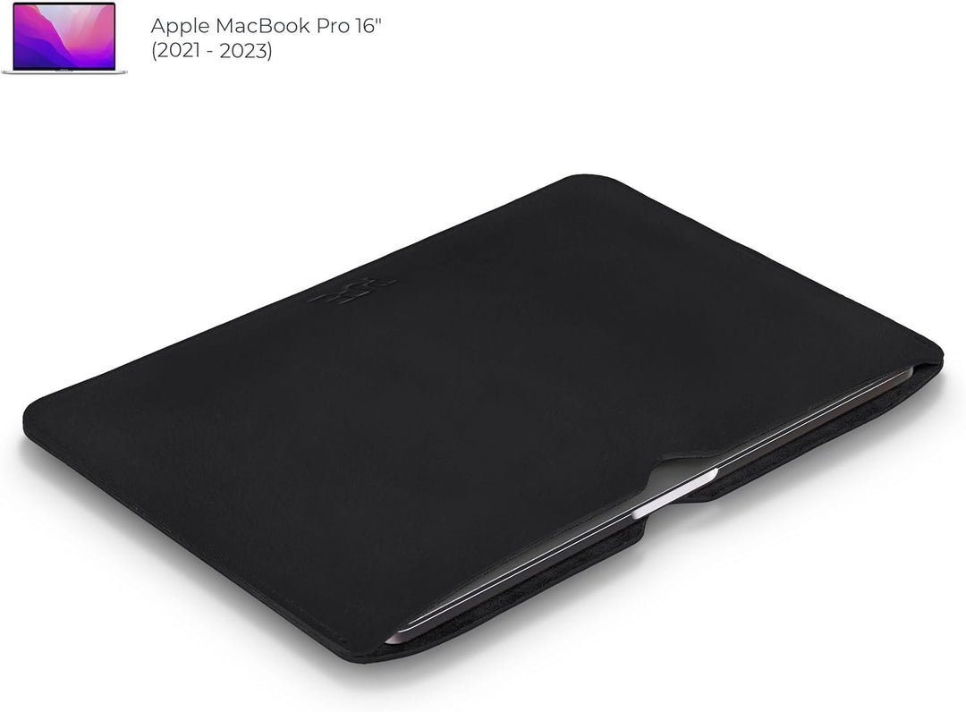 Lederhülle AVIOR MacBook Pro 16 - Laptop Schutz Hülle Cover Case Sleeve M1 M2 M3 I Hangearbeitete Le