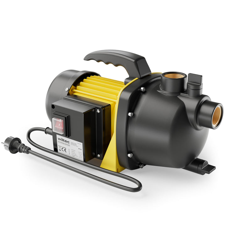 Gartenpumpe 3800l/h, 1200W mit Tragegriff & Wasserablassschraube, max. Förderhöhe 48m, für Süsswasse
