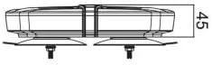 MelTruck® 2x LED Warnbalken Lichtbalken Dachbalken Warnleuchte 236 mm 12/24V E9 Magnet SET