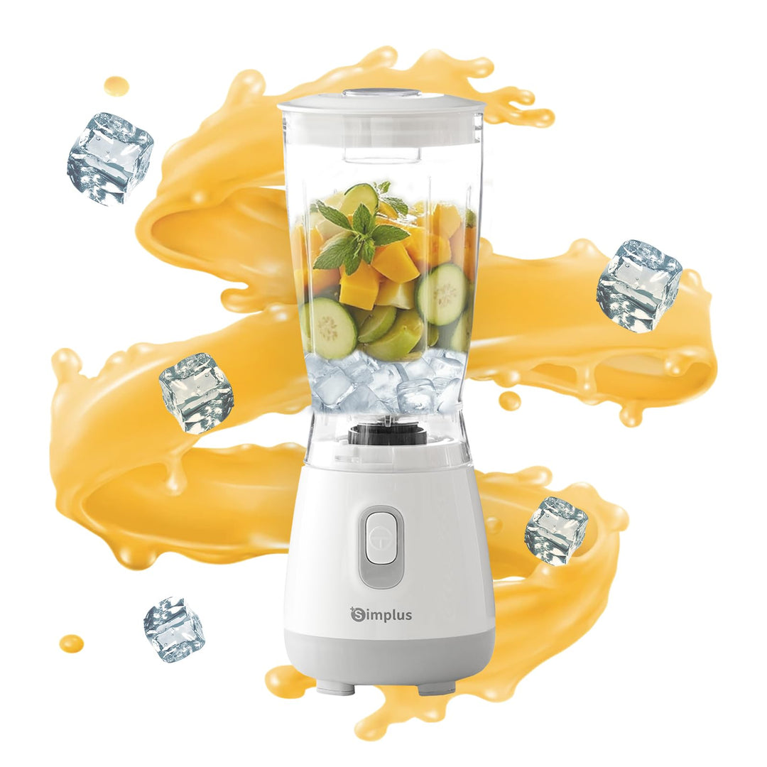 SIMPLUS Standmixer 600 ml Hellgrau, kompakter Smoothie Mixer mit 23000 U/min, 250W Küchenmixer mit 4