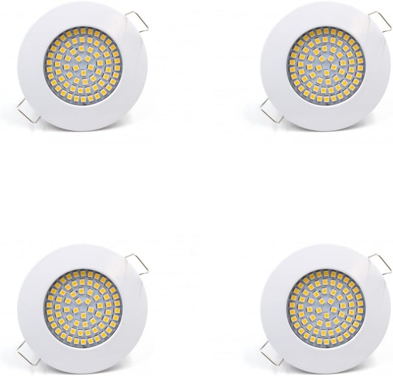 vislux LED Einbaustrahler 230V - 58mm - 70mm - Einbauspots Badezimmer- Energiesparende warmweisse Ei