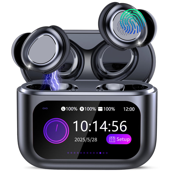 ZYHKON Bluetooth Kopfhörer, Bluetooth 5.4 Schlafkopfhörer In Ear mit Touchscreen, 48H Spielzeit Mini