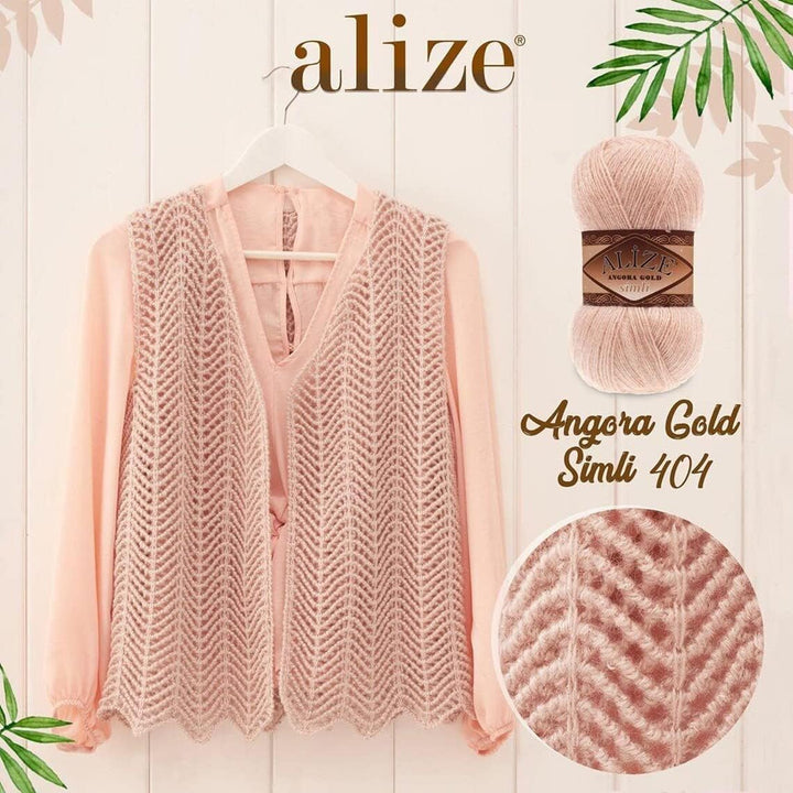 Hobby YARN Alize 5x 100 g Angora Gold Simli Türkische Premium Wolle Mohair aus Schurwolle mit Glitze