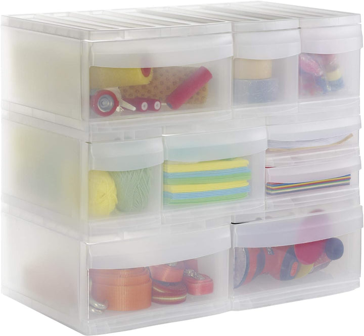 Rotho Systemix Schubladenbox mit 2 Schüben, Kunststoff (PP) BPA-frei, transparent, M Duo (39.5 x 25.