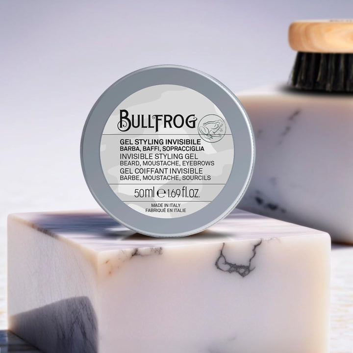 Bullfrog - Unsichtbares Styling-Gel: Bart, Schnurrbart, Augenbrauen, Stark haltendes Modelliergel, T