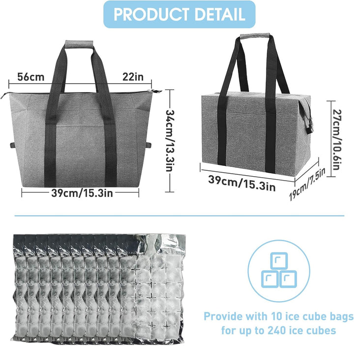 Nvseaty Kühltasche Faltbar 20L - Hält Ihre Lebensmittel Frisch und Kühl - Perfekt für Camping und Pi