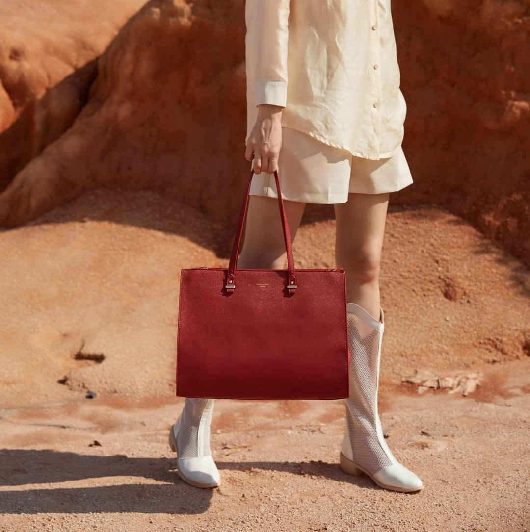 David Jones - Damen Shopper Handtasche - Frau Grosse Henkeltasche PU Leder - Arbeitstasche Viele Fäc