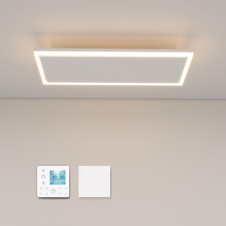 Infrarotheizung Deckenmontage 1190 Watt, Infrarot Deckenheizung mit LED Licht Beleuchtung, Infraroth