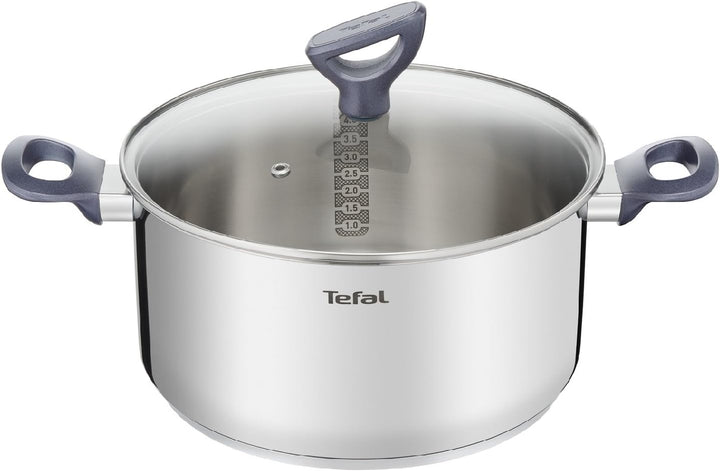 Tefal G71244 Daily Cook Kochtopf mit Deckel | 20cm | Messskala | Ausgiesshilfe | induktionsgeeignet