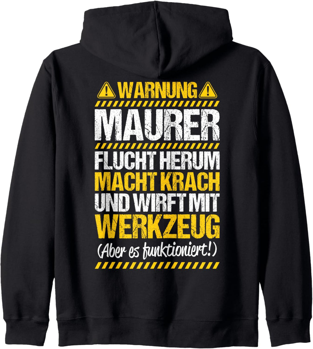 Wirft Mit Werkzeug Maurer Kapuzenjacke