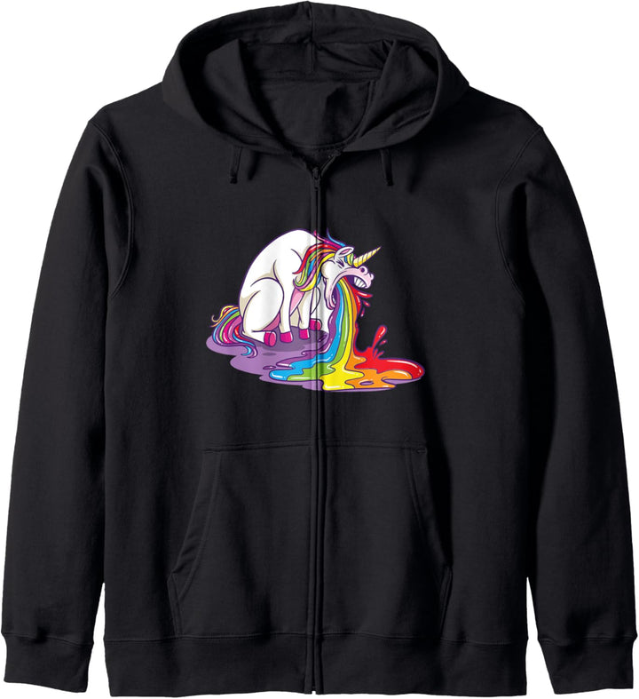 Einhorn Kotzt einen Regenbogen lustiges Geschenk Kapuzenjacke