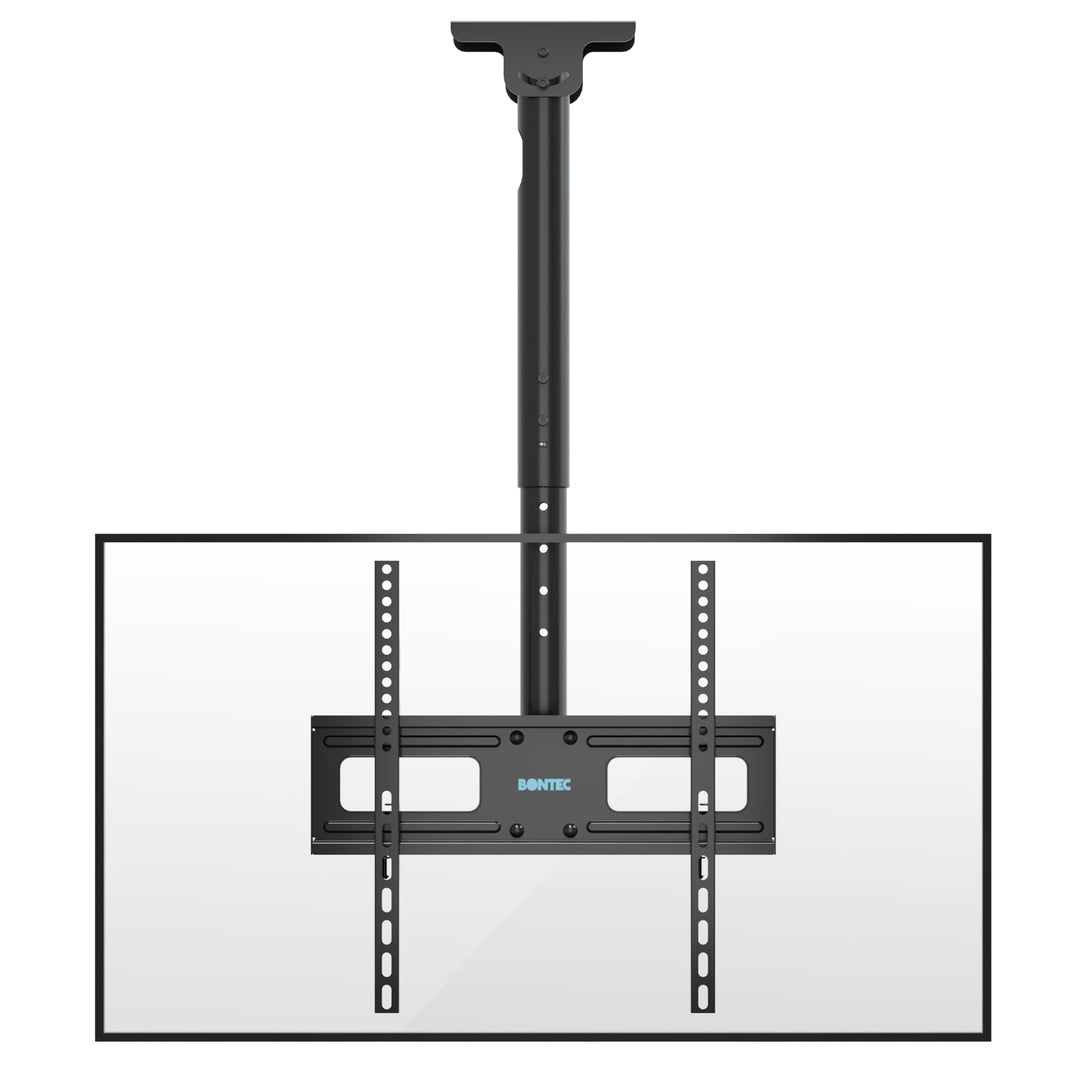 BONTEC TV-Deckenhalterung, neigbar und schwenkbar, 6-fache Höhenverstellung für 26-65 Zoll TV Decke,