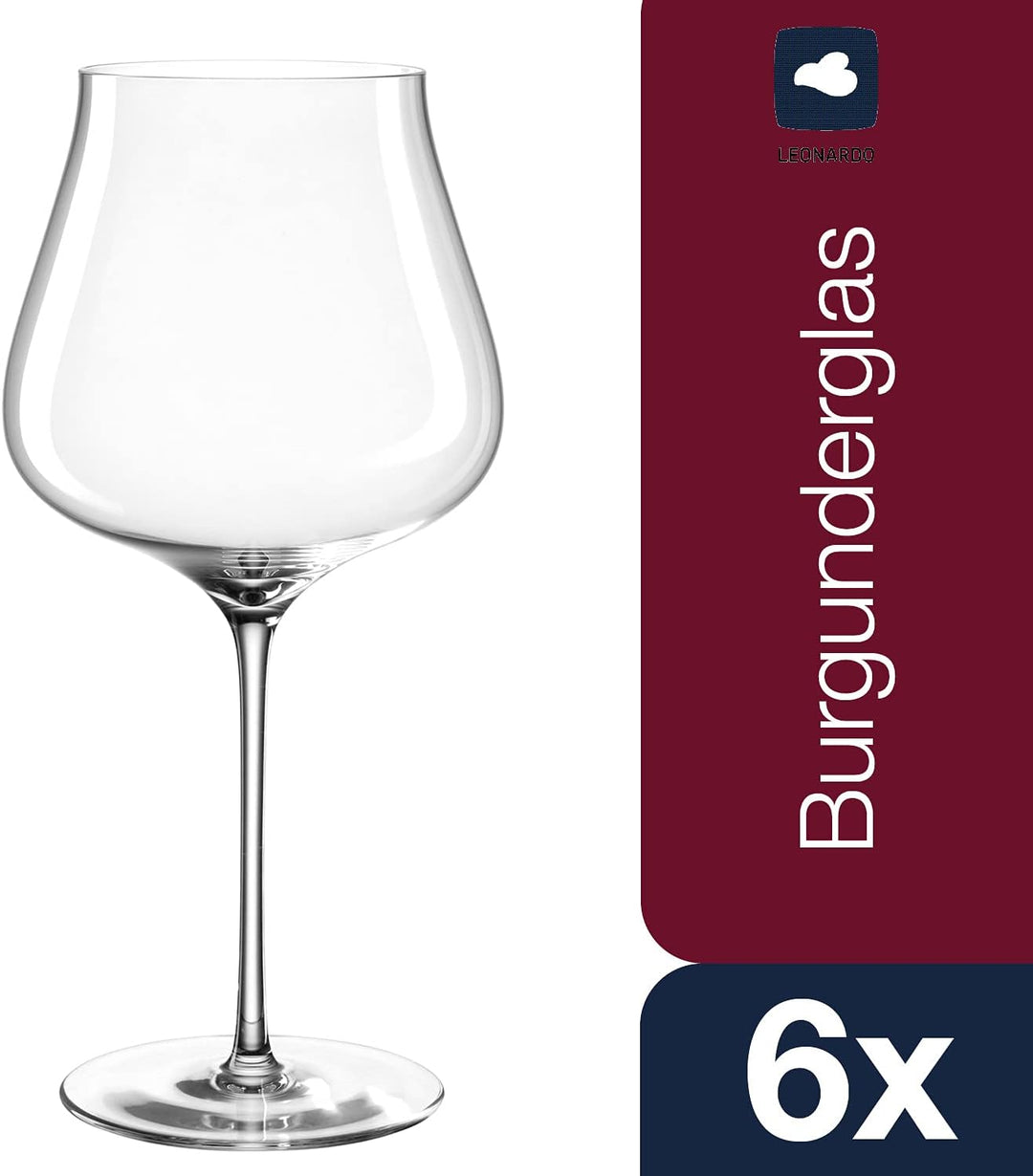 LEONARDO HOME 066412 Burgunderglas 770ml Brunelli 6er, Glas Burgundergläser, Burgundergläser