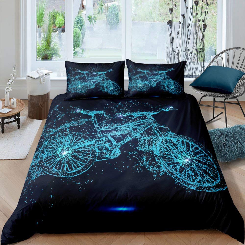 Homewish Mountainbike Comforter Abdeckung Motocross Racer Spiele Sport Bettwäsche Set Für Kinder Jun