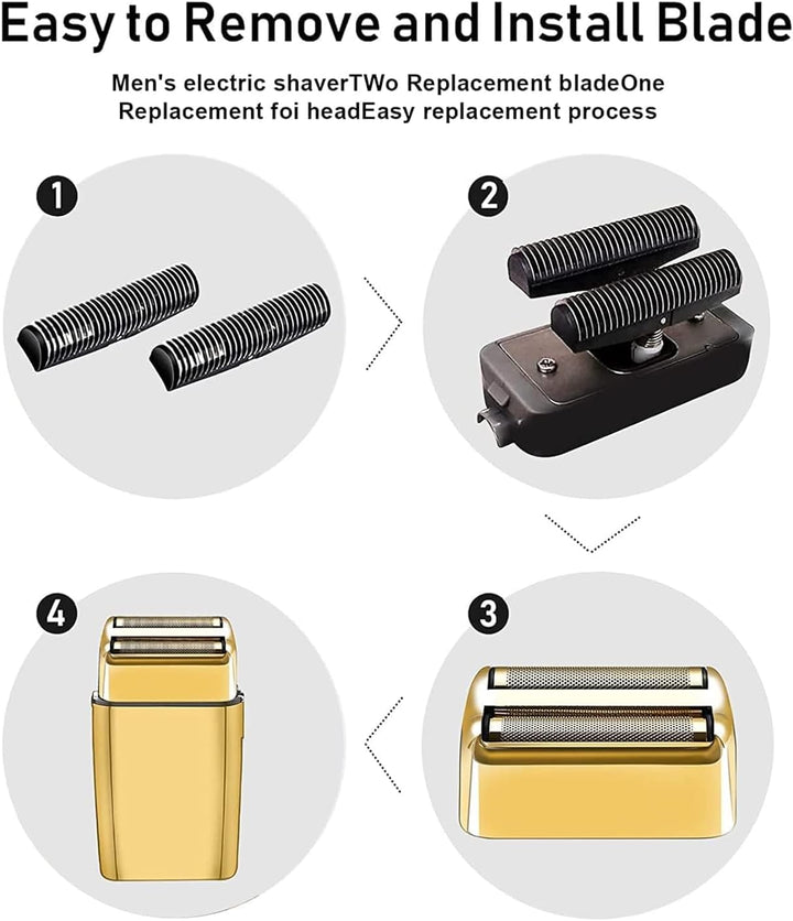 AUDOC 2PCS Rasierer Ersatzfolienkopf Kompatibel mit BaByliss Doppelfolienrasierer, Ersatzfolie Kompa