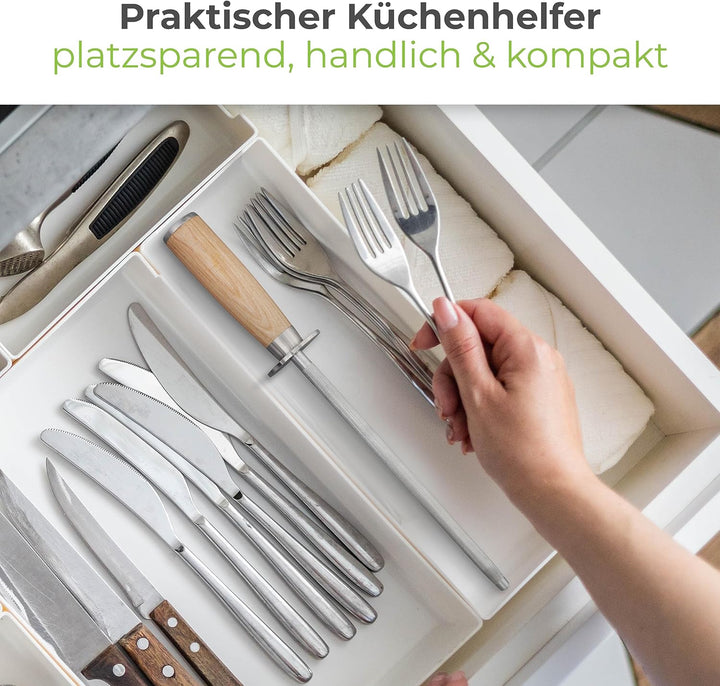 NEU: Greenable ® Premium Wetzstahl – Messerschärfer aus gehärtetem Stahl mit Holzgriff – Geeignet fü