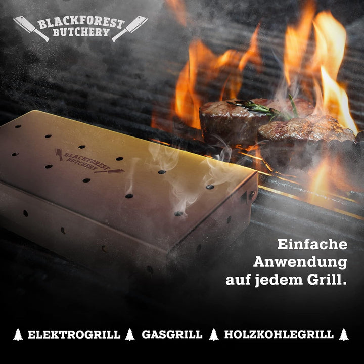 Schwarzwald Metzgerei Schaufler BBQ Räucherchips – BLACKFOREST Qualität – Raucharoma aus Fichte+Eich