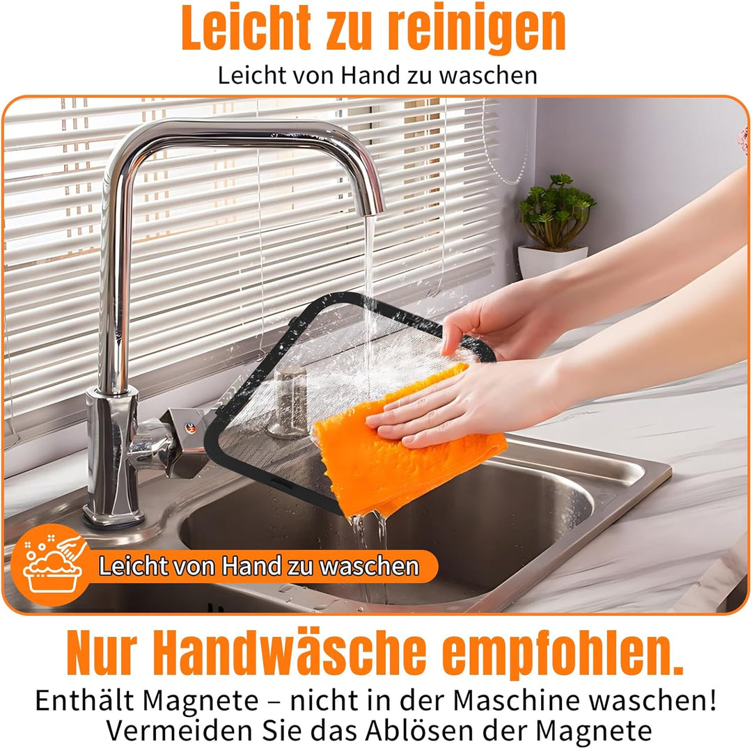 Edelstahl Spritzschutz für Ninja Foodi Max Dual Zone AF400EU & AF451EU, 2 Stück Magnetischer Ninja H