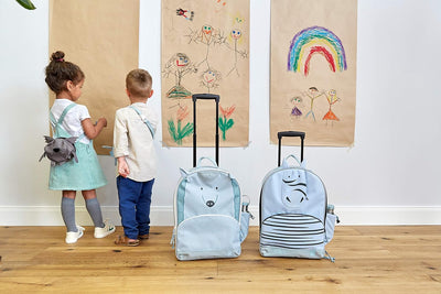 LÄSSIG Kinderkoffer Trolley Reisekoffer mit Teleskopstange und Rollen ab 3 Jahre, 45 cm, 17 L/Trolle