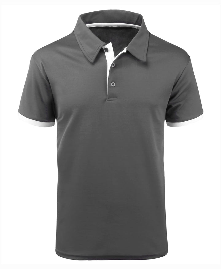 JACKETOWN Polo Shirts Herren Kurzarm Golf Poloshirt Schnelltrocknend Casual Sport Shirt Outdoor Atmu