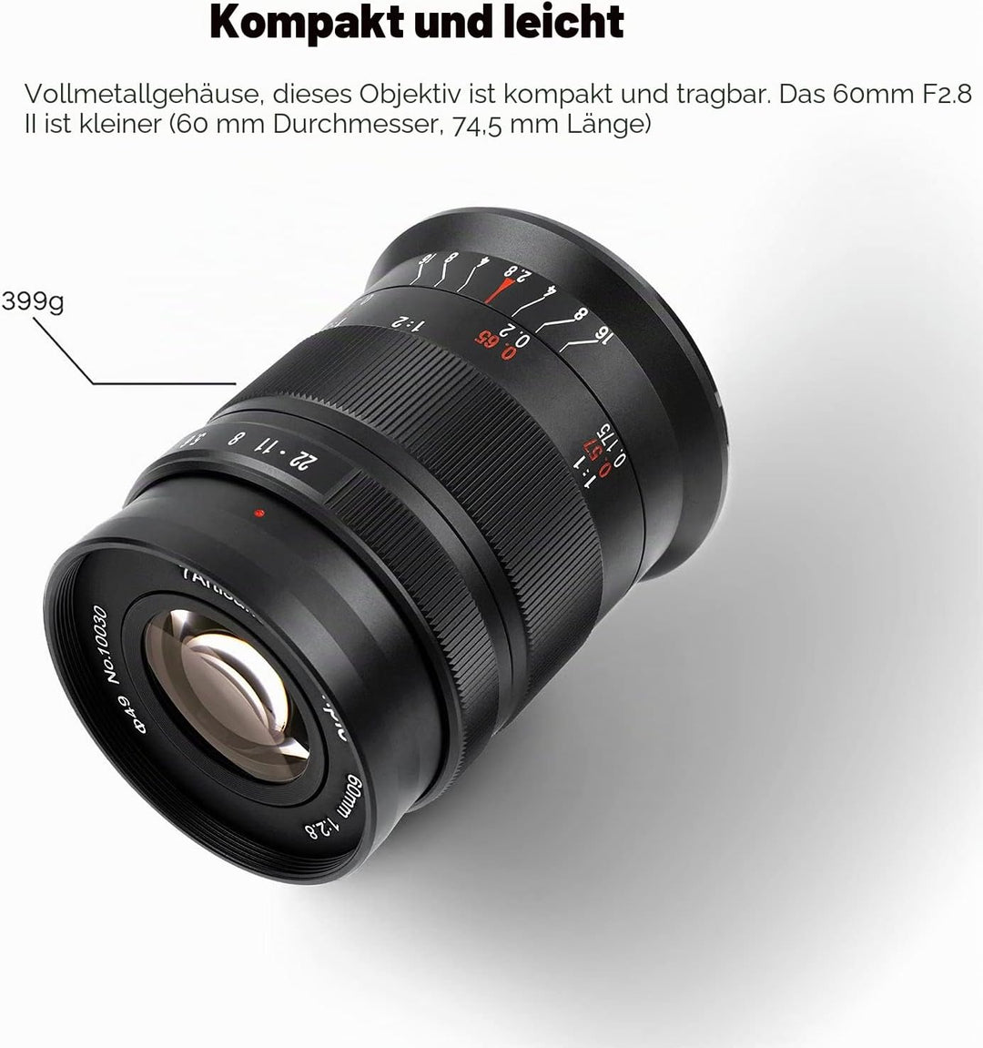 7artisans 60mm F2.8 II APS-C Format Makro-Objektiv, Kompatibel mit Sony E-Mount-Kameras Kameras Sony