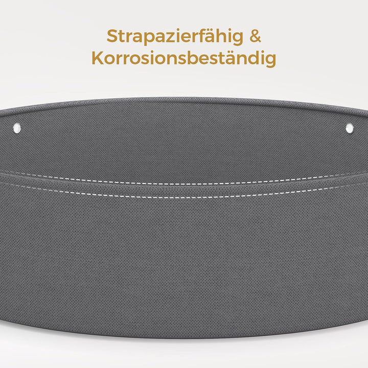 Couchtisch Rund mit Hebeplatte, Couchtisch Höhenverstellbar, Beistelltisch, Wohnzimmertisch mit Korb
