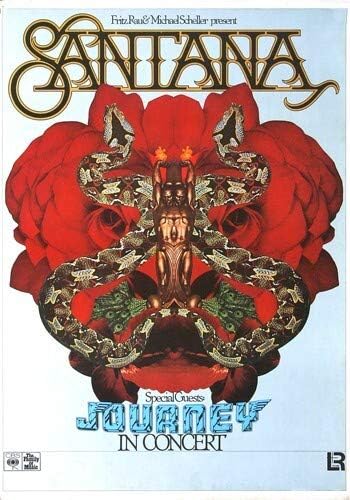 Santana - Amigos, 1976 » Konzertplakat/Premium Poster | Live Konzert Veranstaltung | DIN A1 «