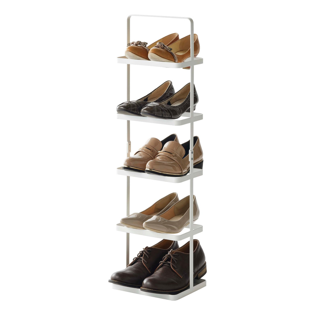 Shoe rack small - Tower - white Weiss Single, Weiss Single