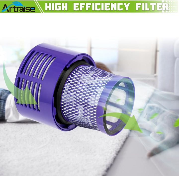 Artraise V10 Filter für Dyson 4 Stück Waschbar Ersatz Hepa Filter für Dyson V10 SV12 Cyclone Animal