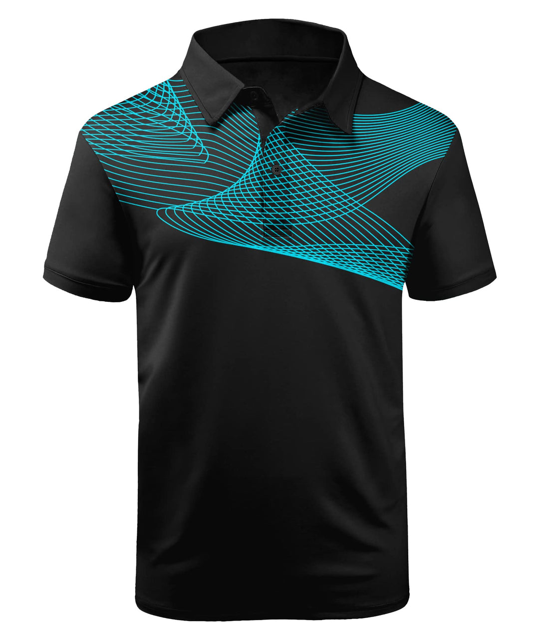 JACKETOWN Poloshirts Herren Kurzarm Hemd Männer Bedrucktes T-Shirts Outdoor Sport Atmungsaktiv Golf