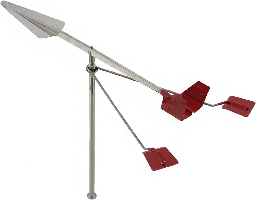 Windrichtungsanzeige Wind-King mit Reflektoren, Edelstahl, für Segelboote Windsensor Windfahne Windr