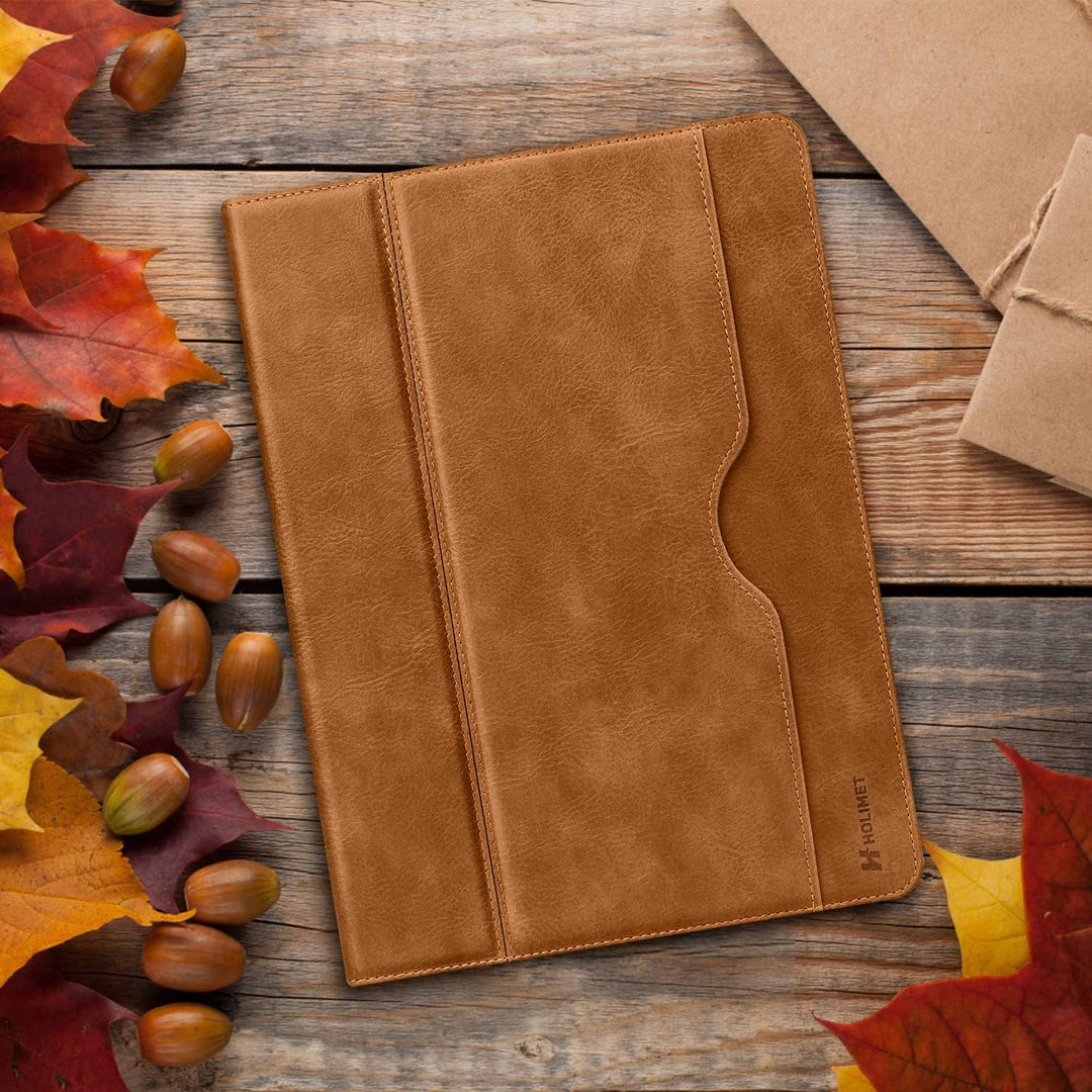 HOLIMET iPad 9 Generation Hülle mit Stifthalter, 2021/2020/2019 iPad 8/7. Generation PU-Leder Case T