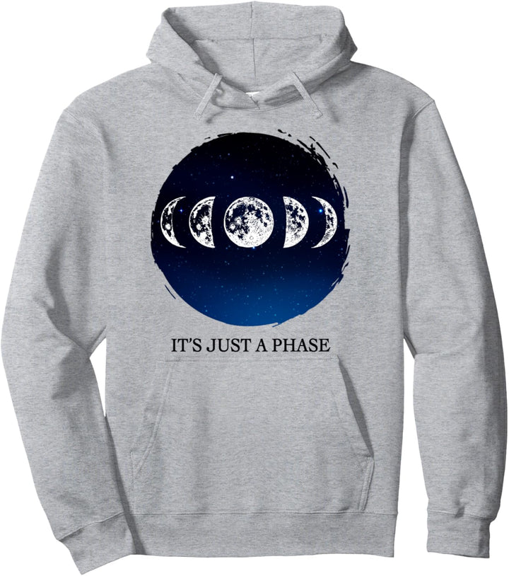 Lunar Moon Phases Nerdy Space & Science Waxing Halbmond Pullover Hoodie
