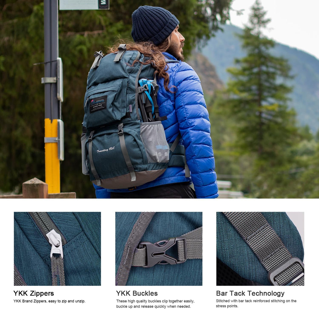 MOUNTAINTOP 40L Wanderrucksack Herren Damen Trekkingrucksack Backpacker Reiserucksack Outdoor Campin
