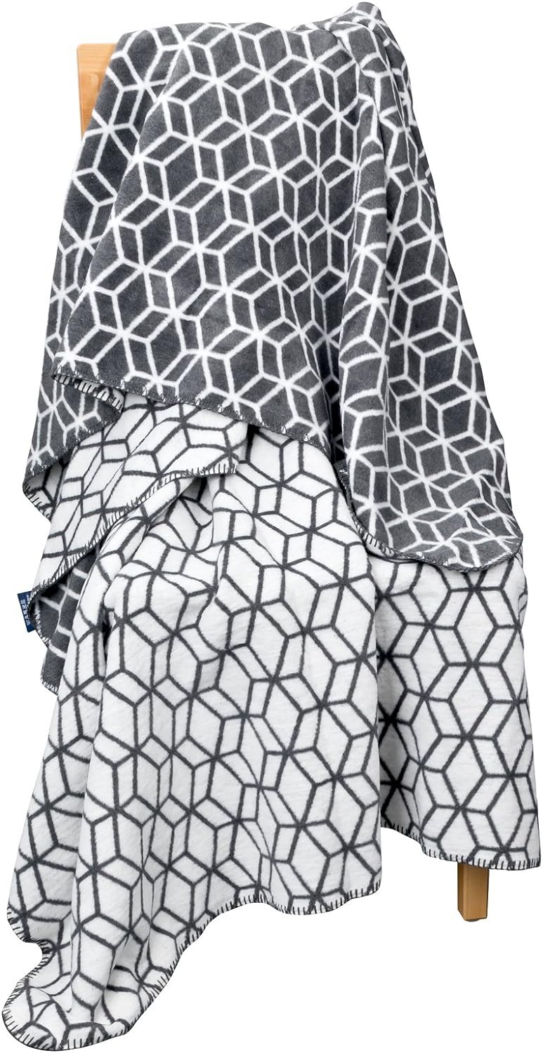 Moon 3D Luxus Kuscheldecke Wolldecke 150x200-anthrazit, Anthrazit