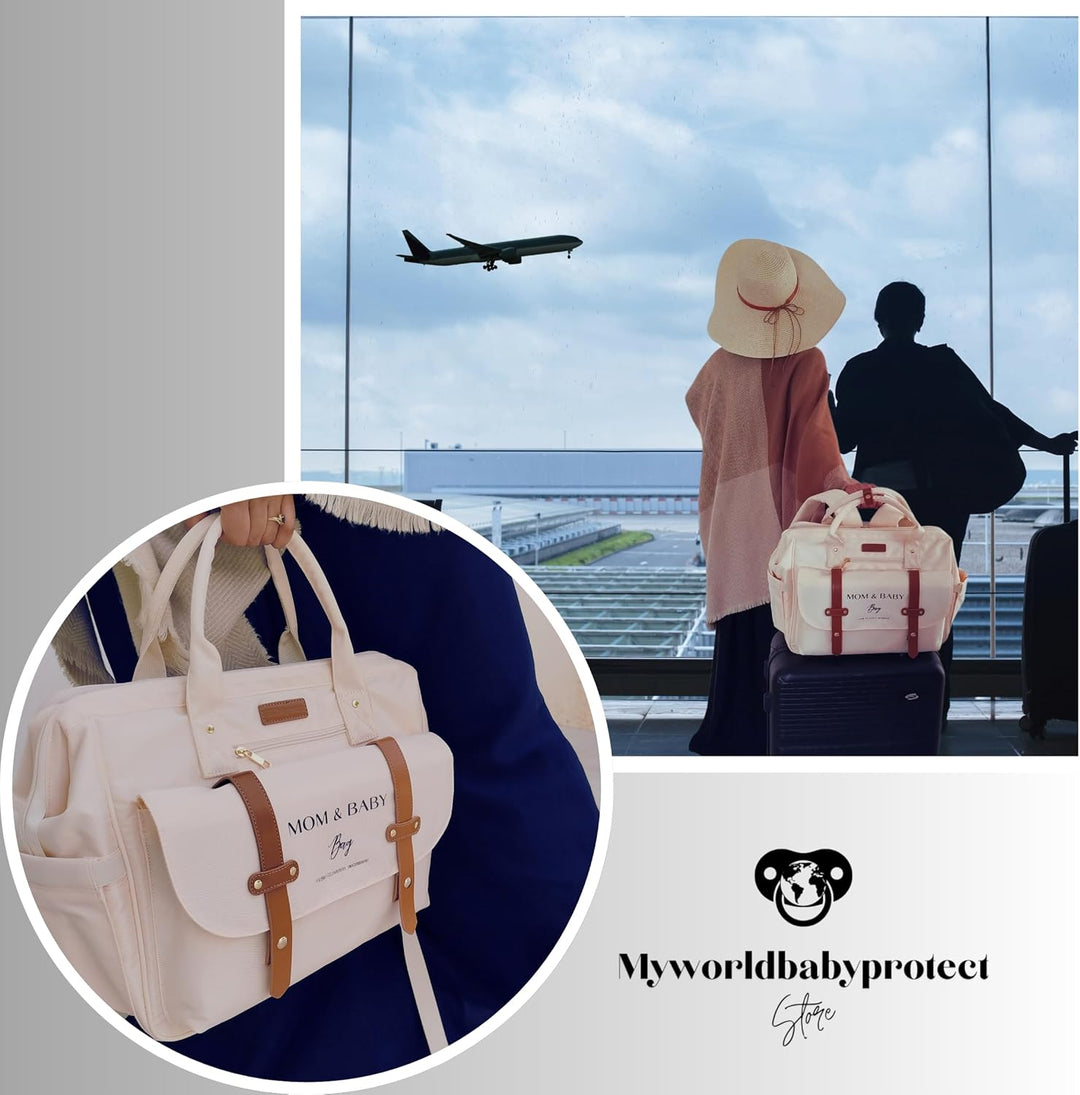 Wickelrucksack für Baby Mädchen &amp; Jungen, MOM&amp;BABY BAG Wickeltasche, Handtasche für Mama &amp; Baby, Was