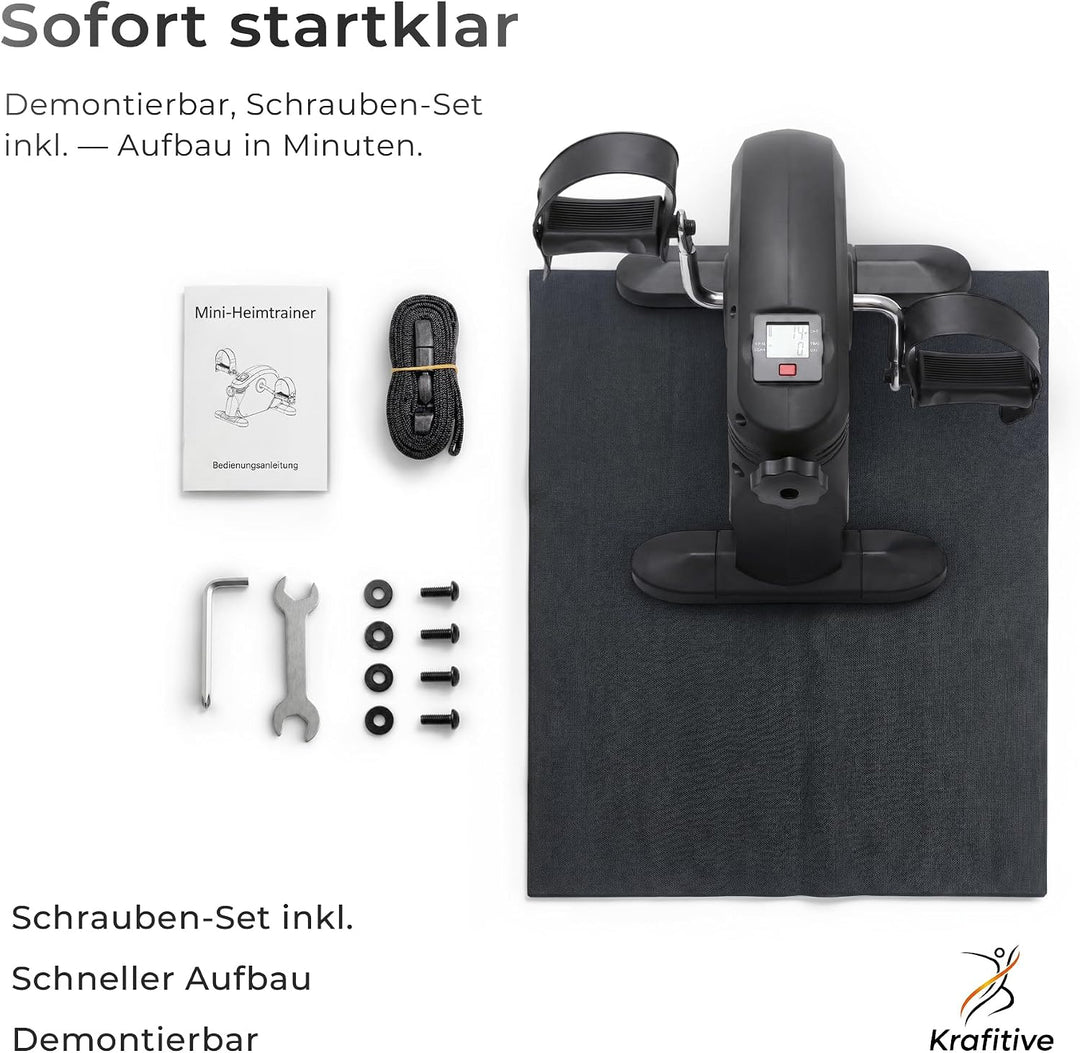 Pedaltrainer &amp; Mini Heimtrainer, Arme &amp; Beine, für Senioren | Sitztraining unterm Schreibtisch, gele